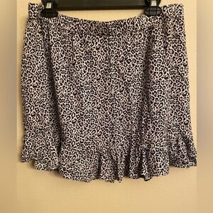 American Eagle black animal print circle skirt Xl